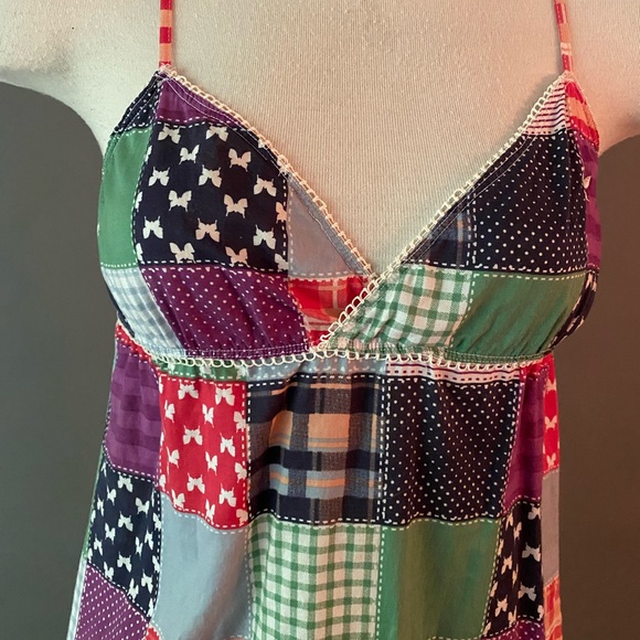 Vintage patchwork look mini dress or top - Picture 2 of 3